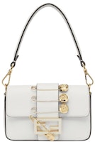 Fendi Fendace Brooch Mini Baguette White Fendi Fendace Brooch Mini Baguette White