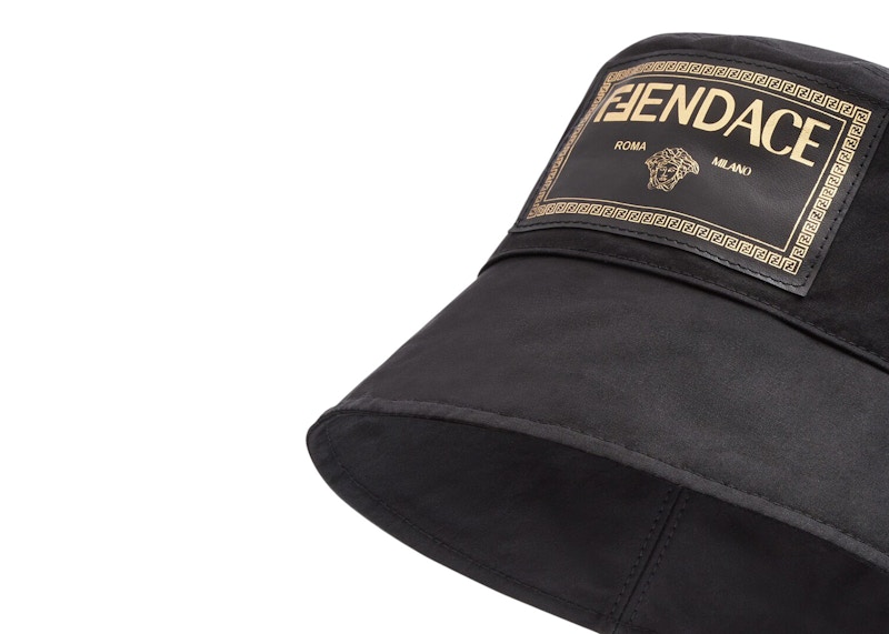 Order 芬迪 Fendace 黑色帆布LOGO漁夫帽