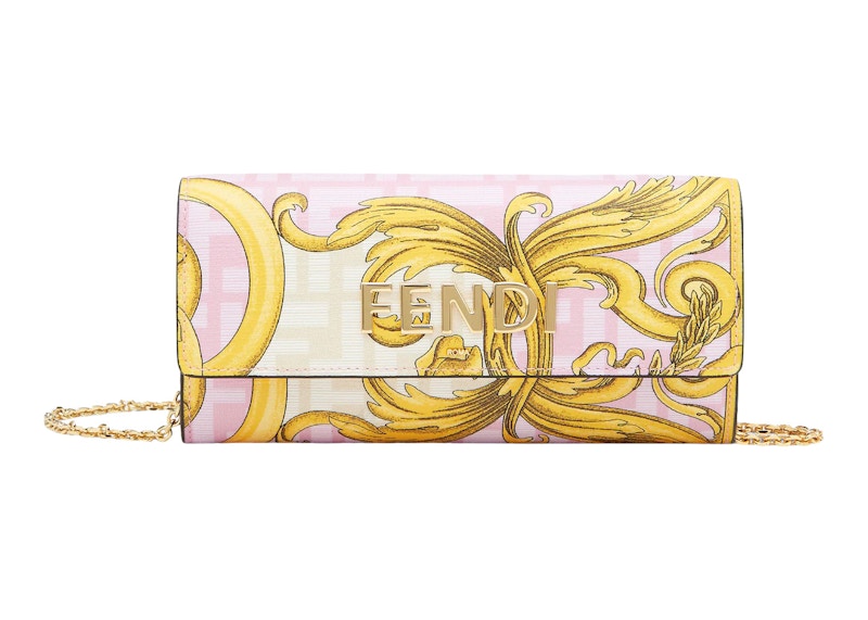 Fendi Fendace Continental With Chain White/Multicolor