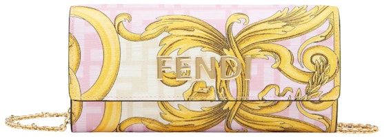 Fendi Fendace Continental With Chain White/Multicolor Fendi Fendace Continental With Chain White/Multicolor