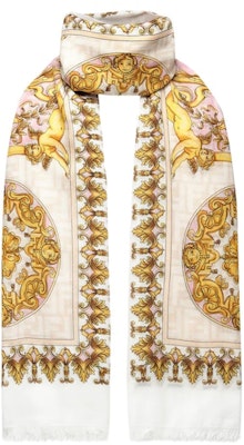 Fendi Fendace Cotton Pareo White/Multicolor Order Fendi Fendace Cotton Pareo White/Multicolor