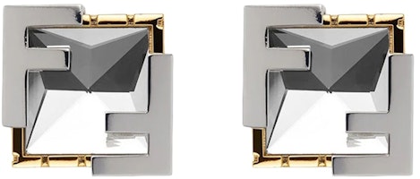 Fendi Fendace Crystal Earrings Brass/Versace Gold Fendi Fendace Crystal Earrings Brass/Versace Gold