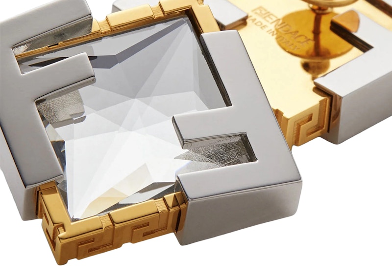 Order Anting Fendi Fendace Kristal Kuningan/Emas Versace