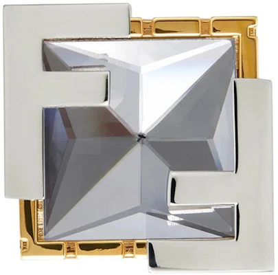 芬迪 Fendace 水晶戒指 黄铜/范思哲金色 Buy 芬迪 Fendace 水晶戒指 黄铜/范思哲金色