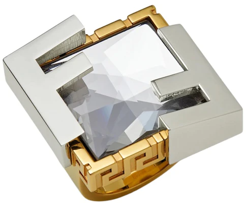 芬迪 Fendace 水晶戒指 黄铜/范思哲金色 Order 芬迪 Fendace 水晶戒指 黄铜/范思哲金色