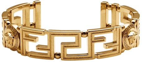 Fendi Fendace Cuff Bracelet Brass/Versace Gold Fendi Fendace Cuff Bracelet Brass/Versace Gold