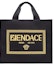 Buy Bolso Negro Fendi Fendace Logo Bordado de Lona
