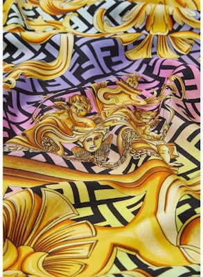 Fendi Fendace Gold Baroque Silk Foulard Multicolor/Gold Baroque Print Order Fendi Fendace Gold Baroque Silk Foulard Multicolor/Gold Baroque Print