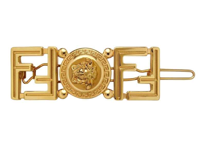 Fendi Fendace Hair Clip Brass/Versace Gold