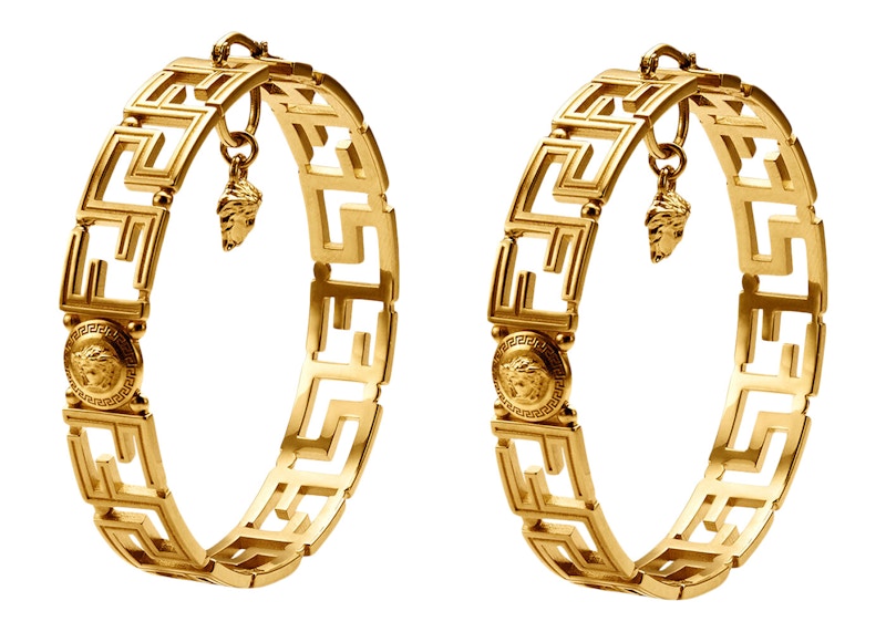 Fendi Fendace Hoop Earrings Brass/Versace Gold