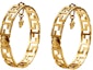 Buy Pendientes Aros Fendi Fendace Latón/Versace Oro