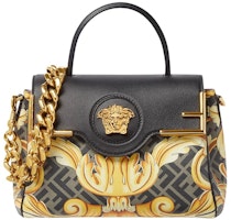 Fendi Fendace La Medusa Medium Handbag Gold Baroque Fendi Fendace La Medusa Medium Handbag Gold Baroque