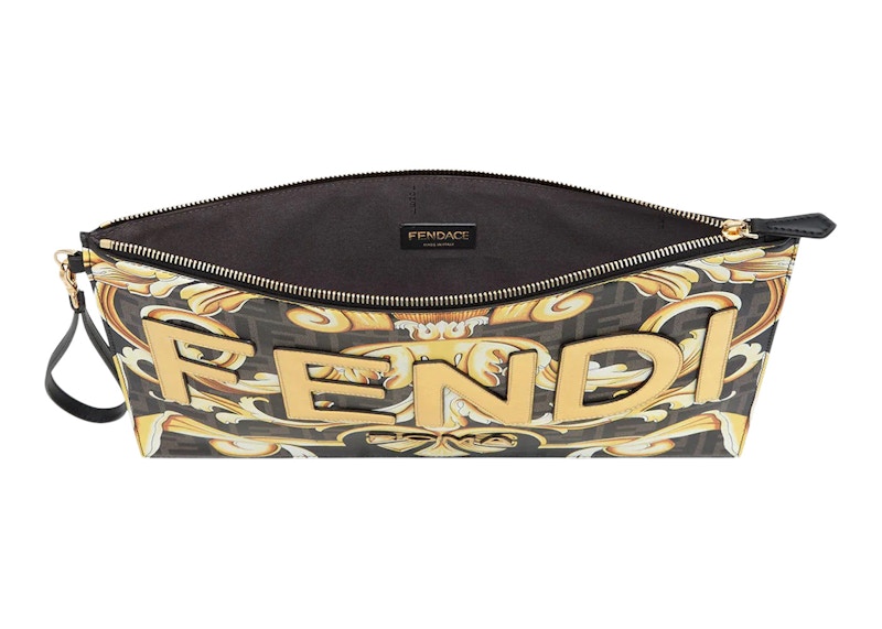 Lookbook Fendi Fendace Large Flat Pouch Hitam/Multicolor