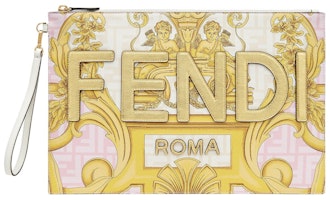 Fendi Fendace Large Flat Pouch White/Multicolor Fendi Fendace Large Flat Pouch White/Multicolor