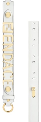 芬迪 Fendace 白色皮革標誌腰帶 Order 芬迪 Fendace 白色皮革標誌腰帶