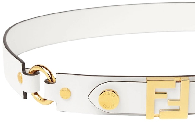 Cinturón Fendi Fendace Logo Blanco/Dorado Lookbook Cinturón Fendi Fendace Logo Blanco/Dorado