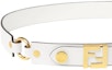 Lookbook Cinturón Fendi Fendace Logo Blanco/Dorado