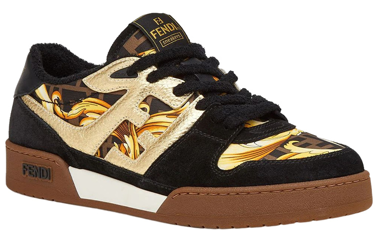 Order Versace x Fendi Match Fendace鹿皮低筒休閒鞋 黑色