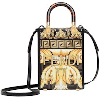 Fendi Fendace Mini Sunshine Shopper Black Fendi Fendace Mini Sunshine Shopper Black