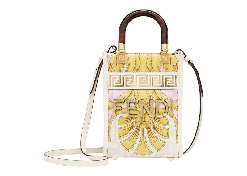 Fendi Fendace Mini Sunshine Shopper White