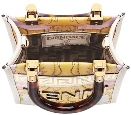 Fendi Fendace Mini Sunshine Shopper Putih Lookbook Fendi Fendace Mini Sunshine Shopper Putih
