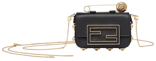 Fendi Fendace Nano Baguette Charm Black Fendi Fendace Nano Baguette Charm Black