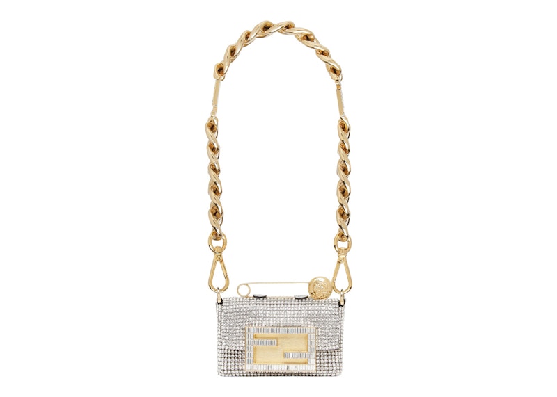 Fendi Fendace Nano Baguette Charm Silver