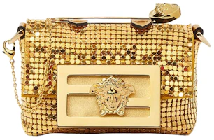 Fendi Fendace Nano Baguette Micro Bag Gold Fendi Fendace Nano Baguette Micro Bag Gold