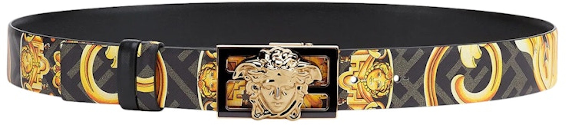 Fendi Fendace 可雙面使用腰帶,黑色/金色巴洛克印花。 Buy Fendi Fendace 可雙面使用腰帶,黑色/金色巴洛克印花。