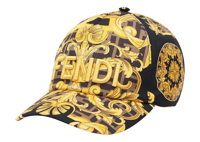 Fendi Fendace Silk Baseball Cap Black/Multicolor