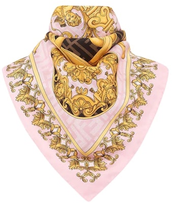 Fendi Fendace Silk Foulard Pink/Multicolor Order Fendi Fendace Silk Foulard Pink/Multicolor