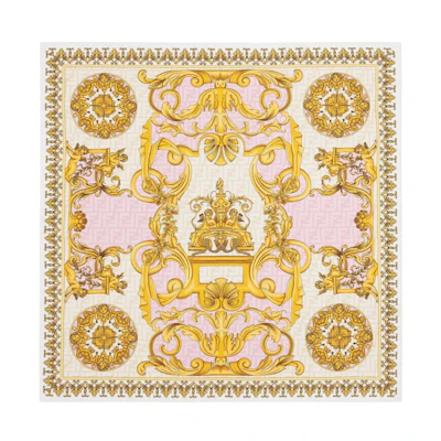 Fendi Fendace Silk Foulard White/Multicolor
