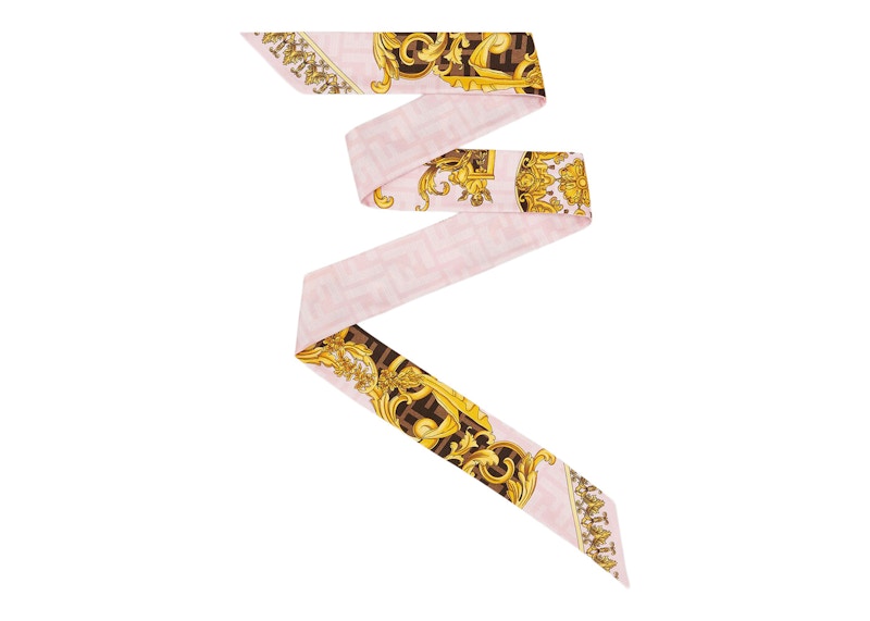 Fendi Fendace Silk Wrappy Bandeau Pink/Multicolor