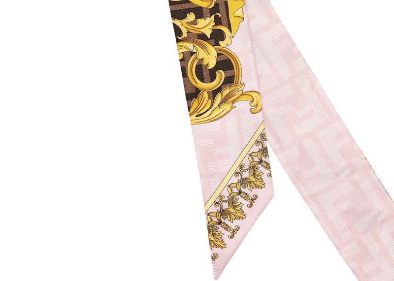 Order Fendi Fendace Silk Wrappy Bandeau Pink/Multicolor Indah