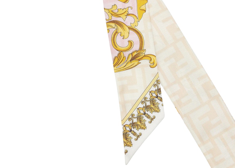 Order Fendi Fendace Silk Wrappy Bandeau Putih/Multicolor