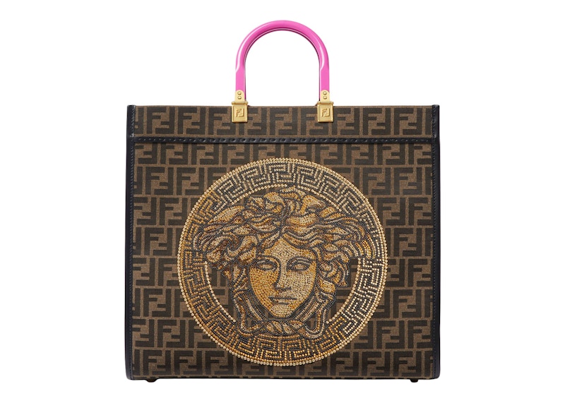 Fendi Fendace Sunshine Large Tote Bag Gold Baroque