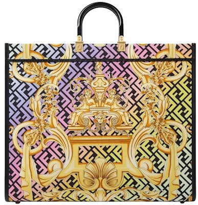 Bolso Tote Grande Fendi Fendace Sunshine Estampado Barroco Dorado Order Bolso Tote Grande Fendi Fendace Sunshine Estampado Barroco Dorado