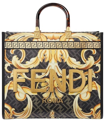 Bolso Tote Fendi Fendace Sunshine Oro Estampado Barroco Buy Bolso Tote Fendi Fendace Sunshine Oro Estampado Barroco