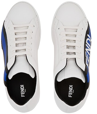 芬迪 Fendi 皮革運動鞋「Fendi 標誌 - 白藍色」7E1380-AD7N-F1BNW Shop 芬迪 Fendi 皮革運動鞋「Fendi 標誌 - 白藍色」7E1380-AD7N-F1BNW