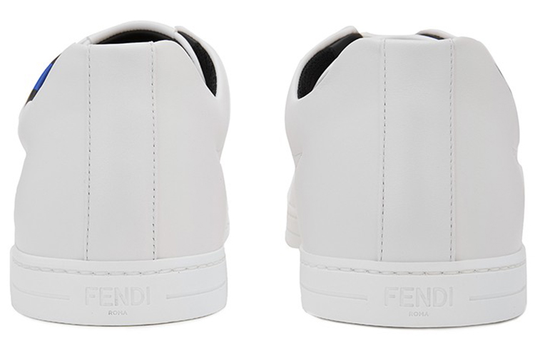 Purchase 芬迪 Fendi 皮革運動鞋「Fendi 標誌 - 白藍色」7E1380-AD7N-F1BNW
