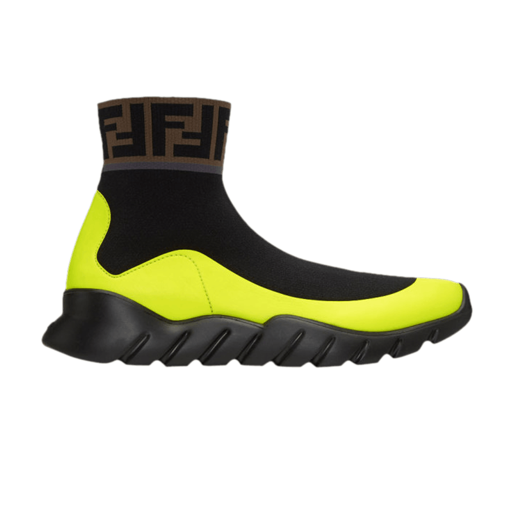 Fendi Fendi Tech Fabric High 'Forever Fendi - Black Yellow' 7E1196A7MZF16YM