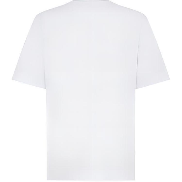 Lookbook FENDI FF Applique Kaos Oversized Lengan Pendek Crewneck Putih FW22. FY0936AKE0F0QA0