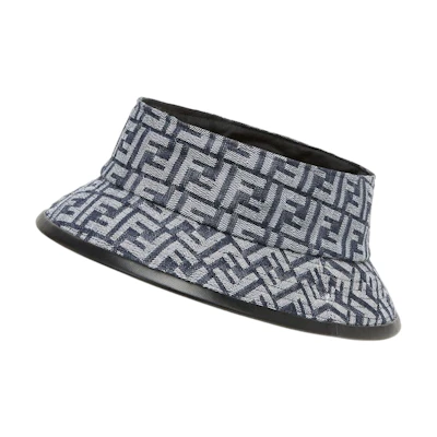 FENDI FF Denim Visor Hat Unisex Couple Style - Blue FXQ967AN9RF0RU7