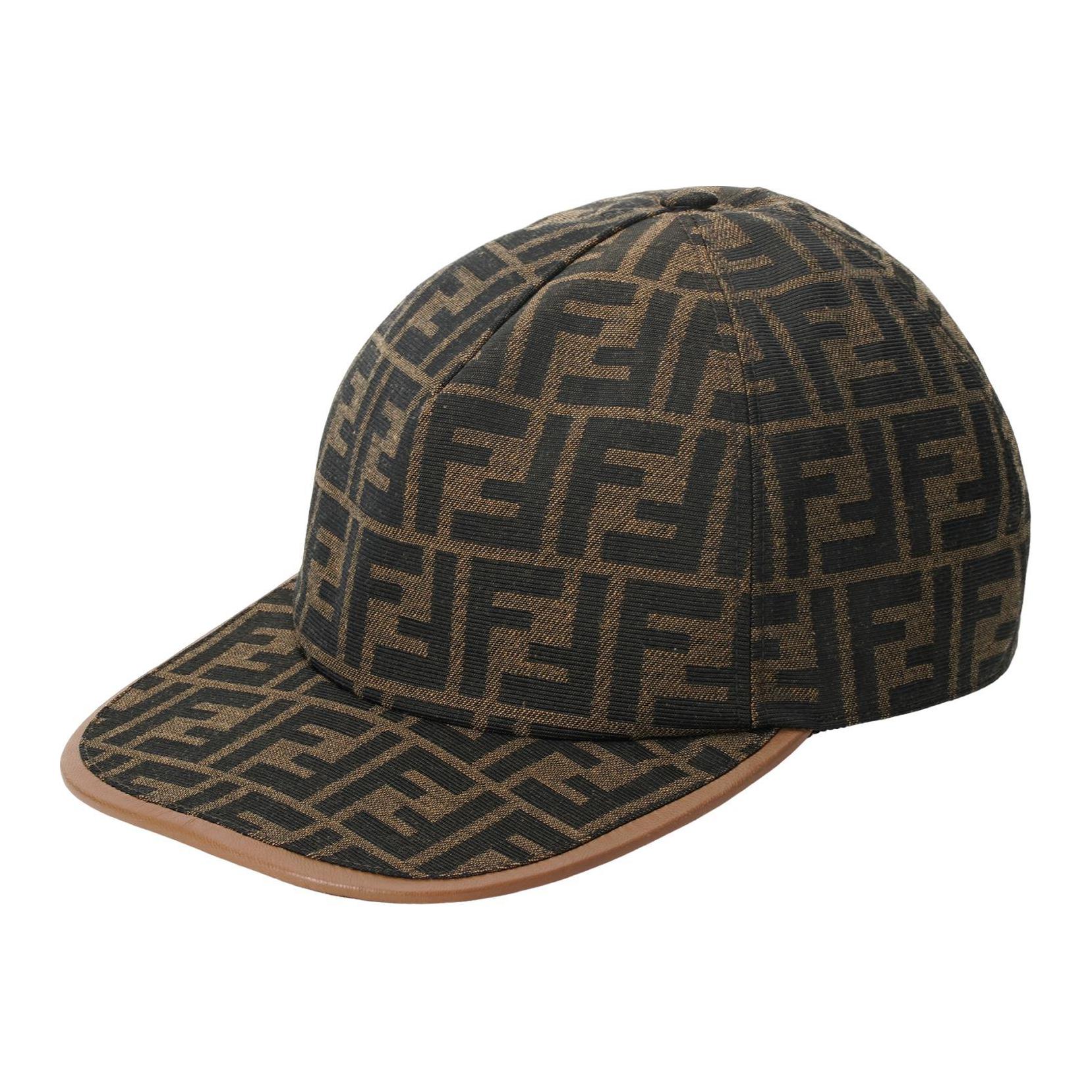 FENDI FF Jacquard Brown Baseball Cap  - Fall Winter 2022 Collection. FXQ768ALHEF0VAT
