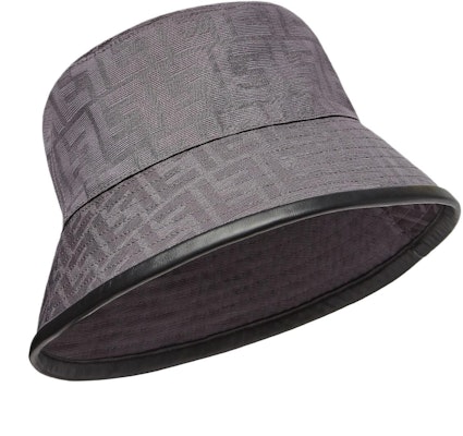 FENDI FF Jacquard Cotton Bucket Hat Grey for Men. FXQ801ALHDF0UU1 Lookbook FENDI FF Jacquard Cotton Bucket Hat Grey for Men. FXQ801ALHDF0UU1
