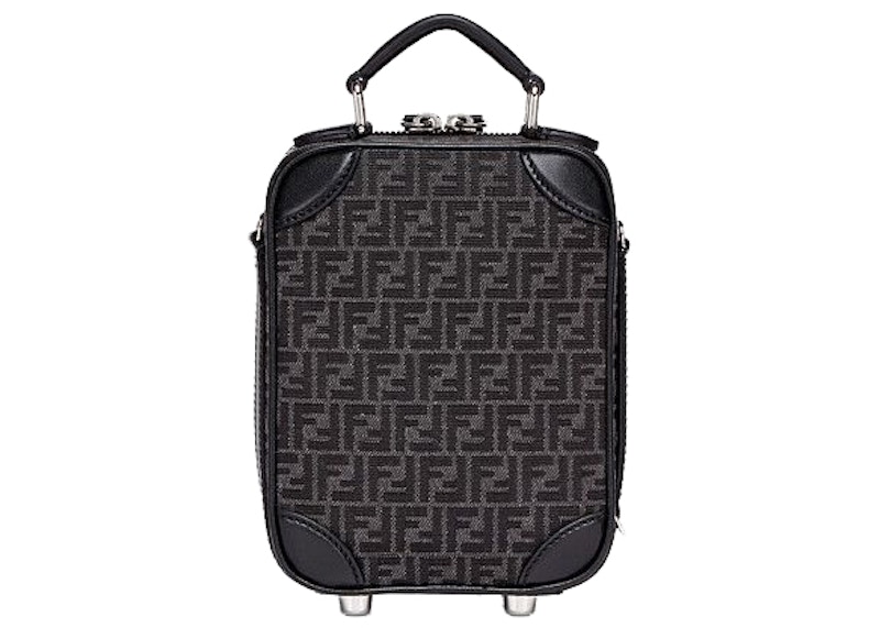 Order Fendi FF Jacquard Mini Trolley Mikro Hitam