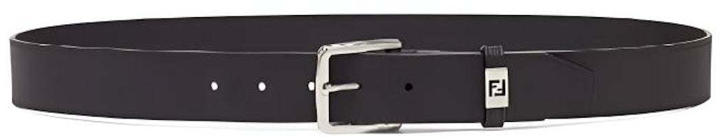 FENDI FF Logo Black Calfskin Leather Belt 3.5cm Wide 7C0529ARCB FENDI FF Logo Black Calfskin Leather Belt 3.5cm Wide 7C0529ARCB