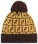 Order FENDI FF Logo Beanie with Pom Pom - Knit Hat. FXQ056A40J-F0L78