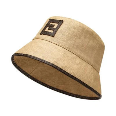 FENDI FF Logo Canvas Bucket Hat Unisex Couple Style FXQ801AIKJF0RQ0
