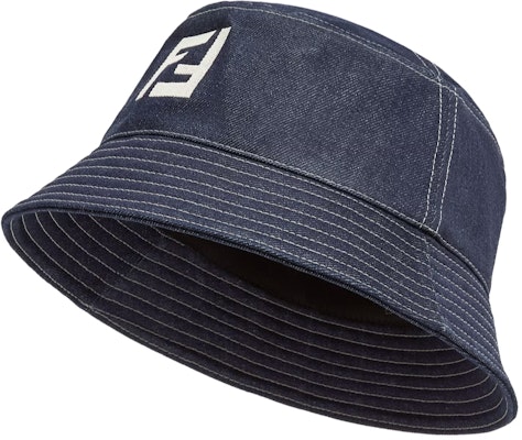 FENDI FF Logo Cotton Bucket Hat for Men - Dark Blue. FXQ958ARR1F0QA2 Buy FENDI FF Logo Cotton Bucket Hat for Men - Dark Blue. FXQ958ARR1F0QA2
